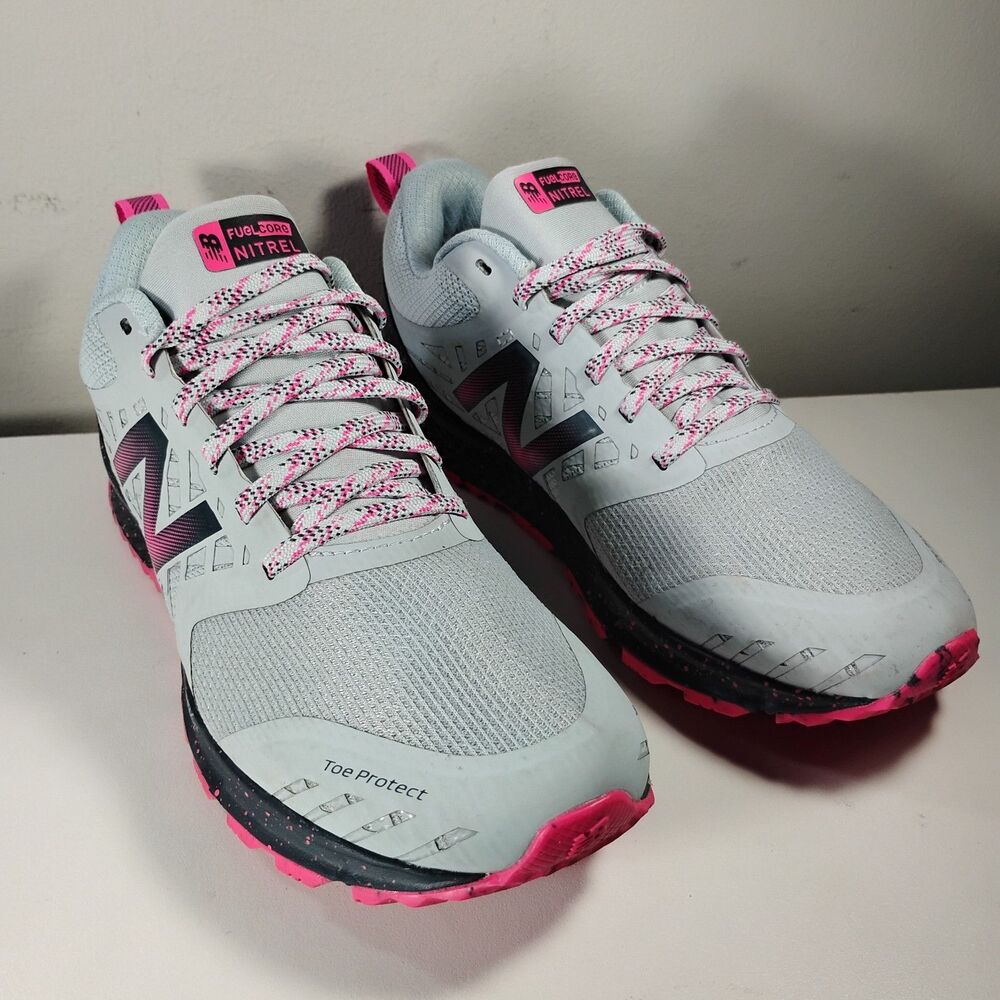 New Balance Fuelcore Nitrel V1 Women's US 7 Gray Pink Trail Running Shoes